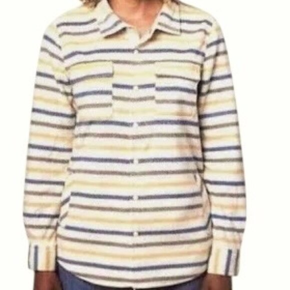 O'Neill Striped Fleece Shirt Small - Picture 1 of 4
